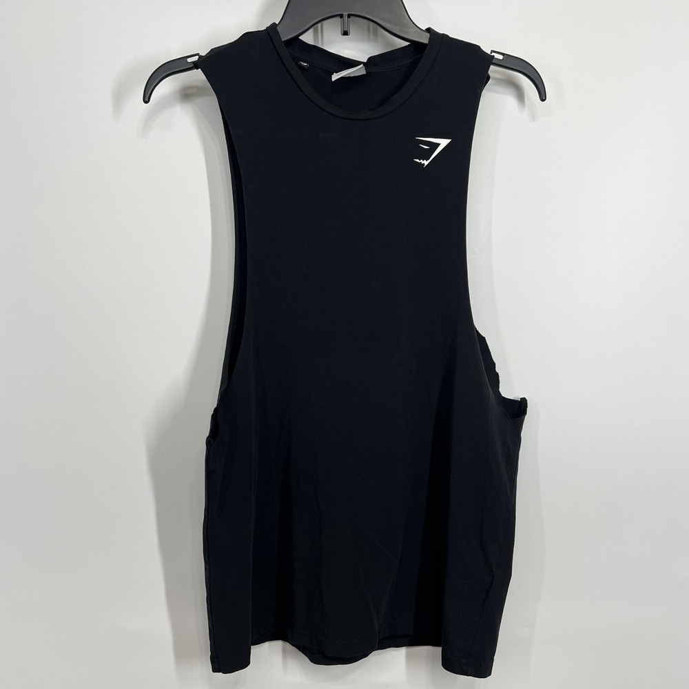 Gymshark Stringer Tank Shirt Mens S Arrival React Black Gym Lifting Running EUC